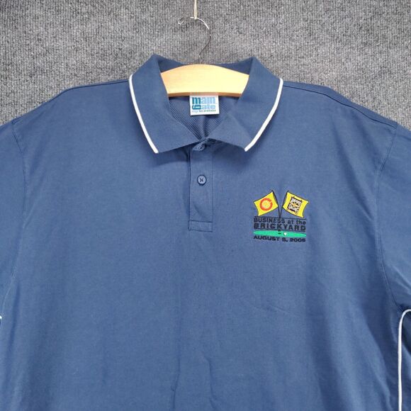 Main Gate Men's Business at The Brickyard Polo Shirt Blue XL Short Sleeve 2005 - Picture 3 of 13